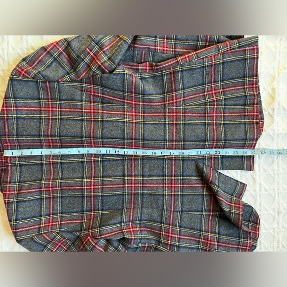 🦊Vintage Chadwick’s Boston Grey/Red Plaid Wool BlazerJacket Sz14P Holiday Ready - Picture 12 of 12